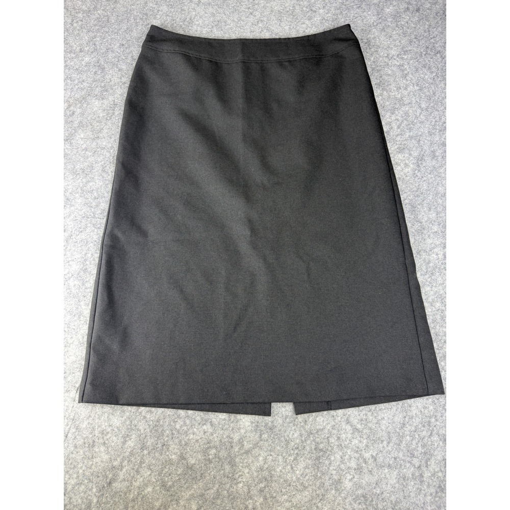 United Colors of Benetton Black Midi A-Line Skirt Made in Italy Size 42